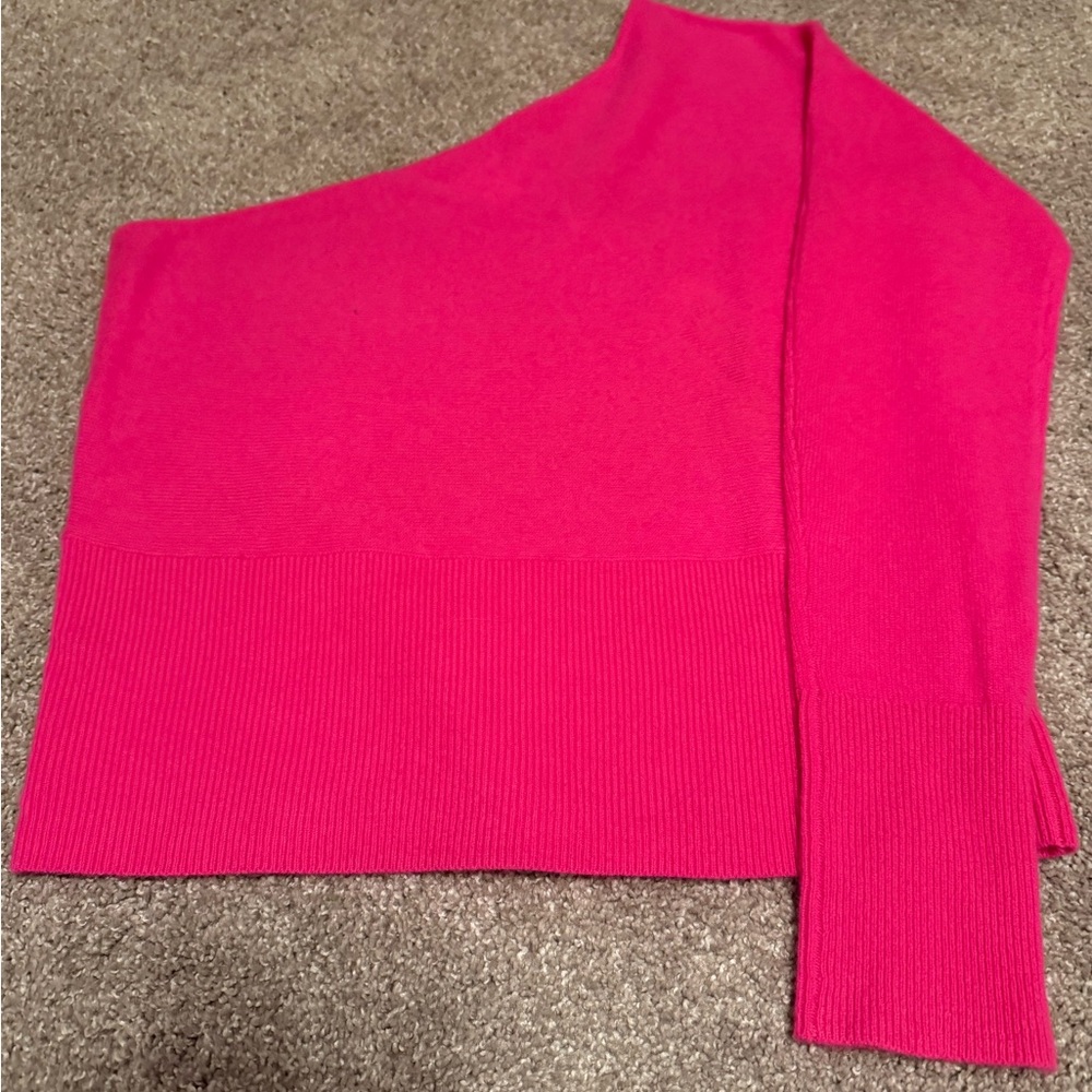Maeve Vibrant Pink Off-Shoulder Sweater
